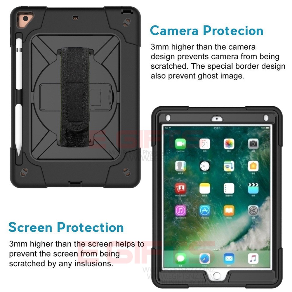 iPad 10.2/10.5 Rugged Three Layers Tough Strap Cover - Image 7