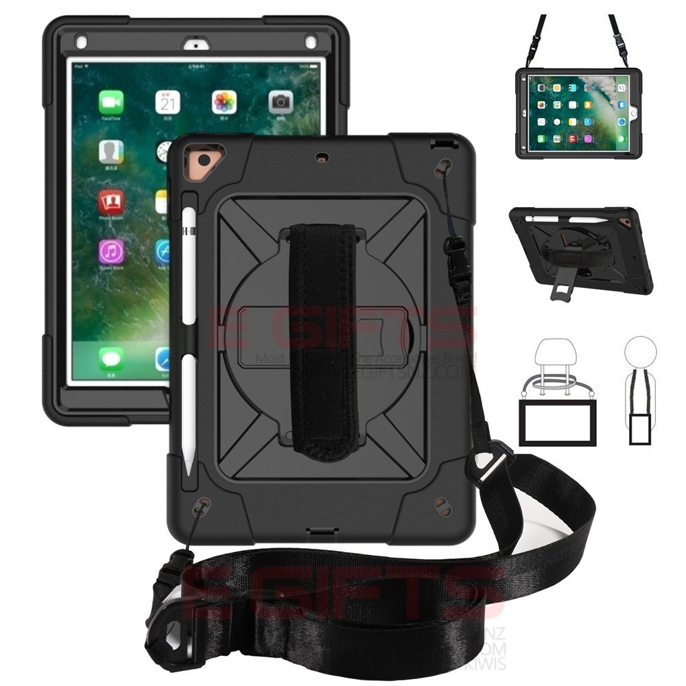 iPad 10.2/10.5 Rugged Three Layers Tough Strap Cover - Image 6