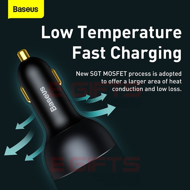 BASEUS 160W Superior 2 PD USB Car Charger With Cable - Image 8