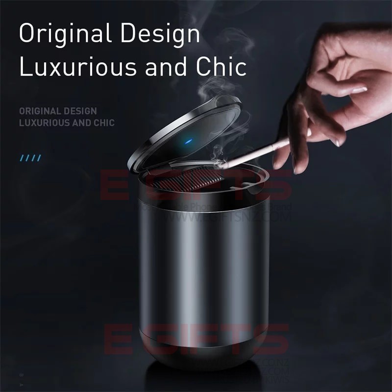 Baseus Car Ashtray Led Light Alloy Ash Tray - Image 5