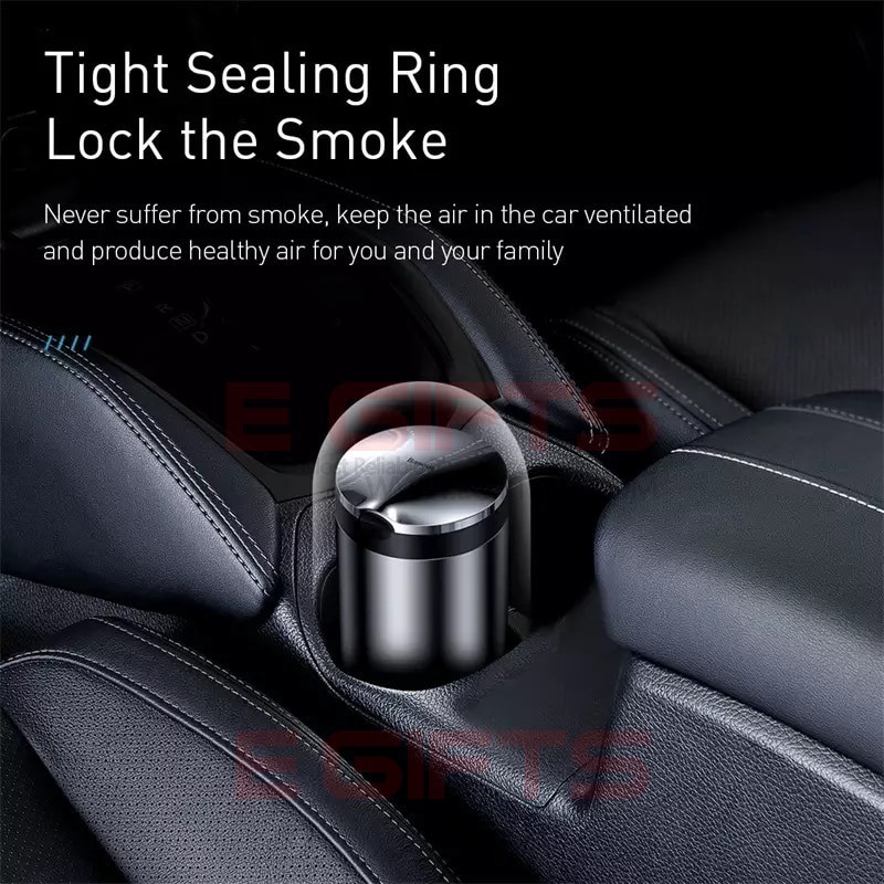 Baseus Car Ashtray Led Light Alloy Ash Tray - Image 2
