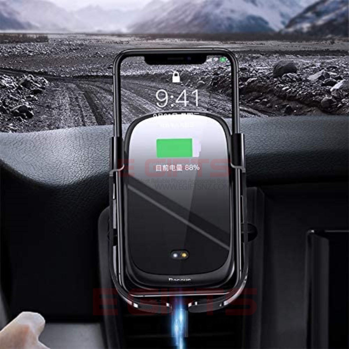 BASEUS ROCK SOLID AIR VENT CHARGING PHONE HOLDER - Image 6