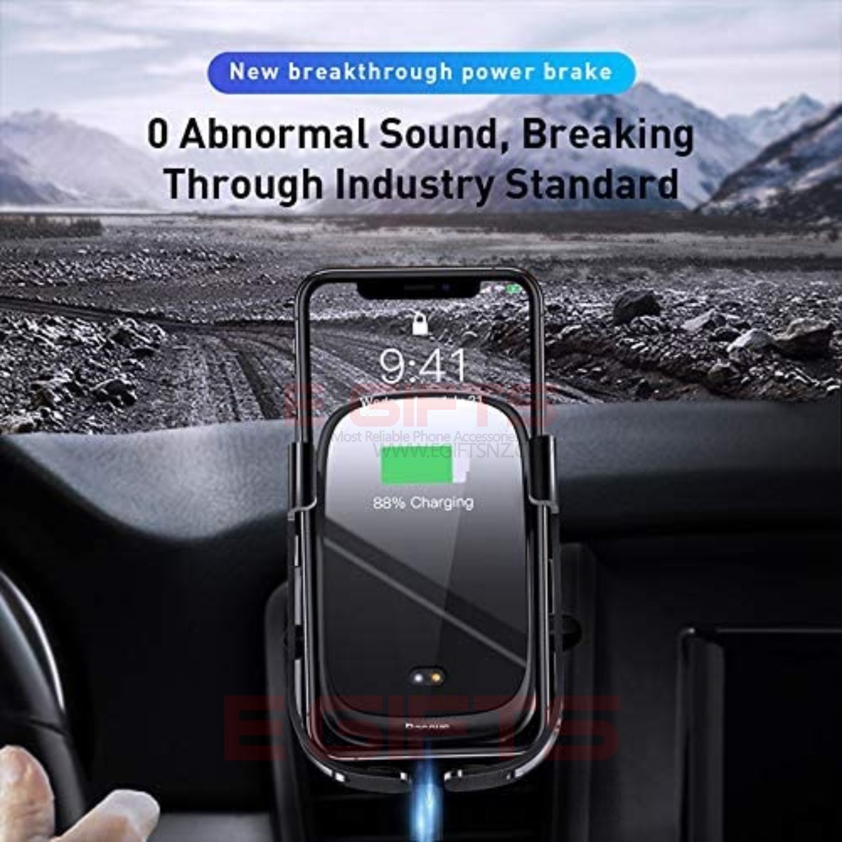 BASEUS ROCK SOLID AIR VENT CHARGING PHONE HOLDER - Image 7