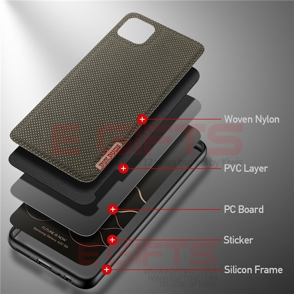 SAMSUNG A22 5G FINO Woven Nylon Back Cover - Image 5