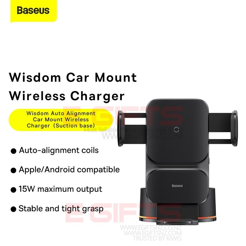 Baseus 15W Qi Automatic Alignment Wireless Car Charger Holder For Windshield - Image 14