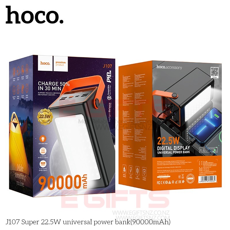 HOCO J107 90000mAh 22.5W PD Power Station Portable External Battery - Image 4