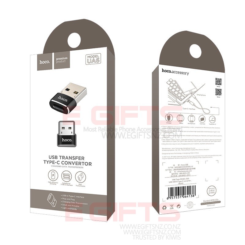 HOCO Adapter USB-A to Type-C UA6 USB to Type-C convertor - Image 3