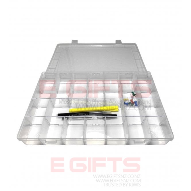 Storage Box Adjustable Slot Plastic Organizer 28 Compartment - Image 2