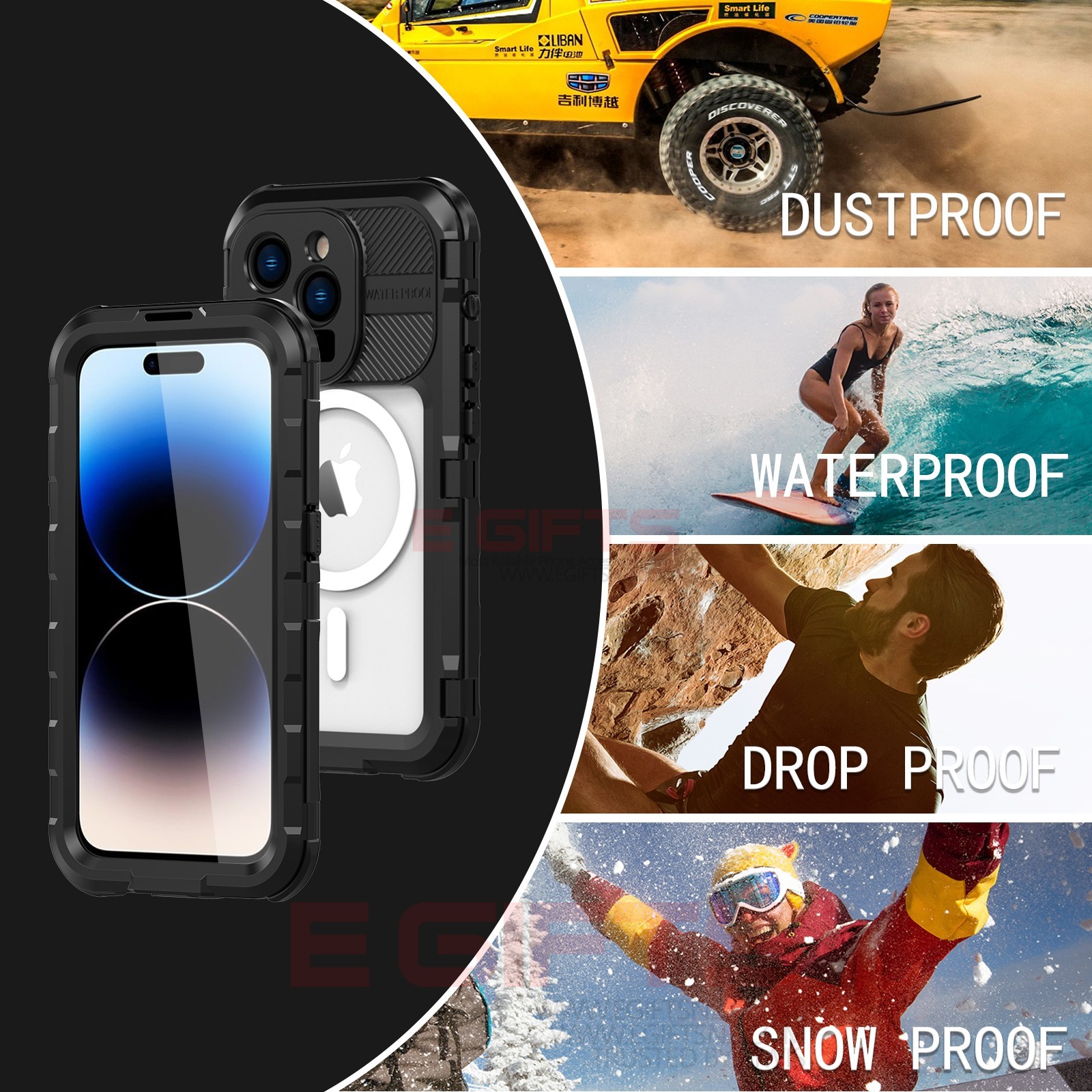 iPhone 16 Pro Shellbox Alloy Waterproof Dustproof Magsafe Case - Image 11