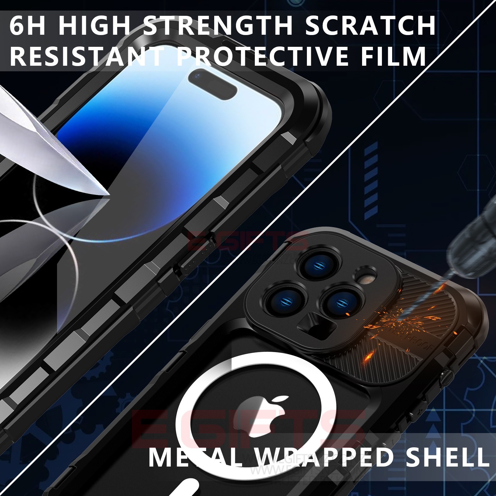 iPhone 16 Pro Shellbox Alloy Waterproof Dustproof Magsafe Case - Image 5