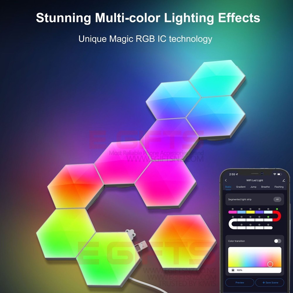 Smart Phone Control Hexagon Panels Led Lights - Image 3