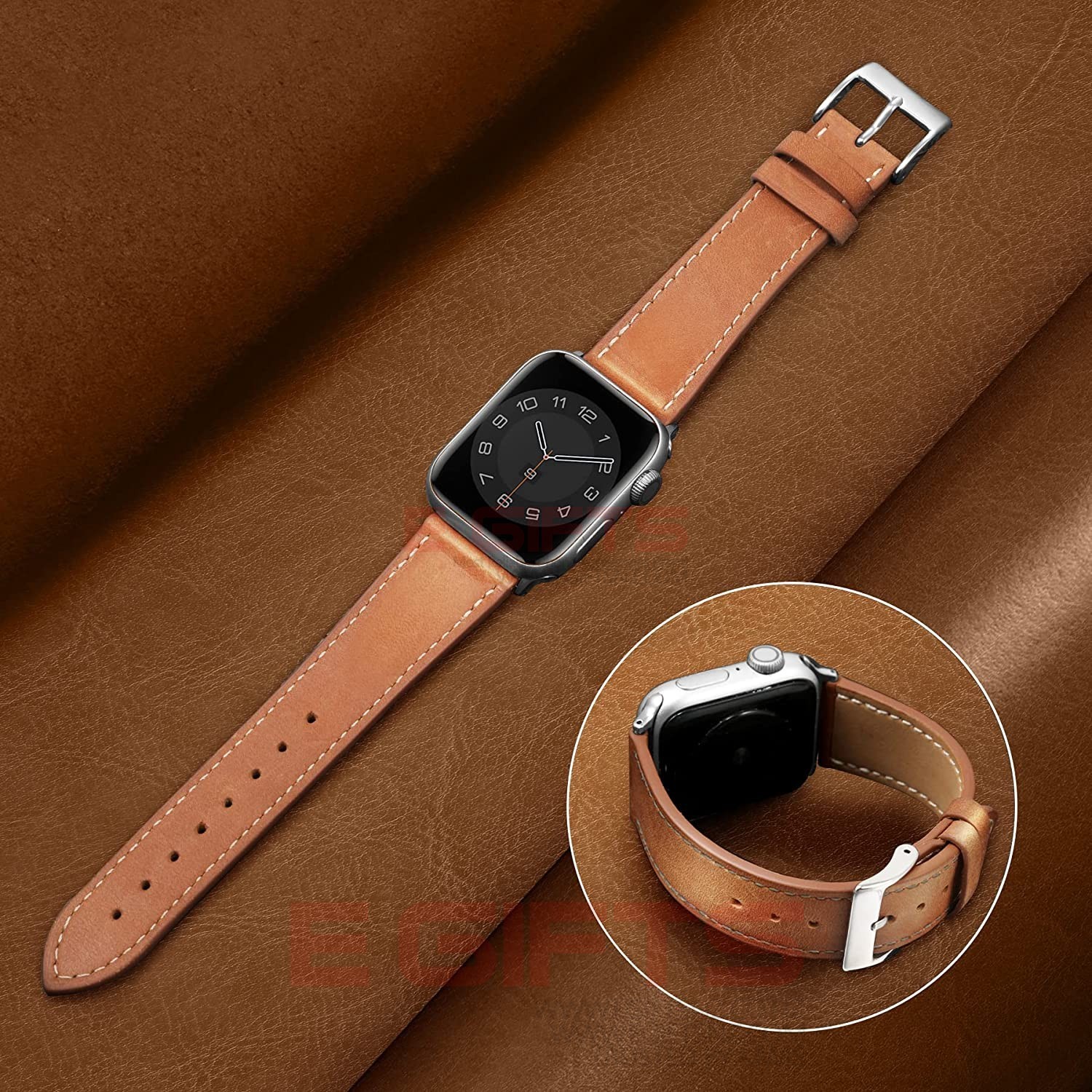 LEATHER APPLE IWATCH STRAP 42-49MM - Image 3