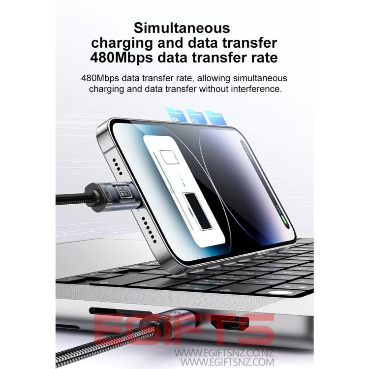 Digital Display Fast Charging Data Cable 27w C To Lightning PD CA201 - Image 7