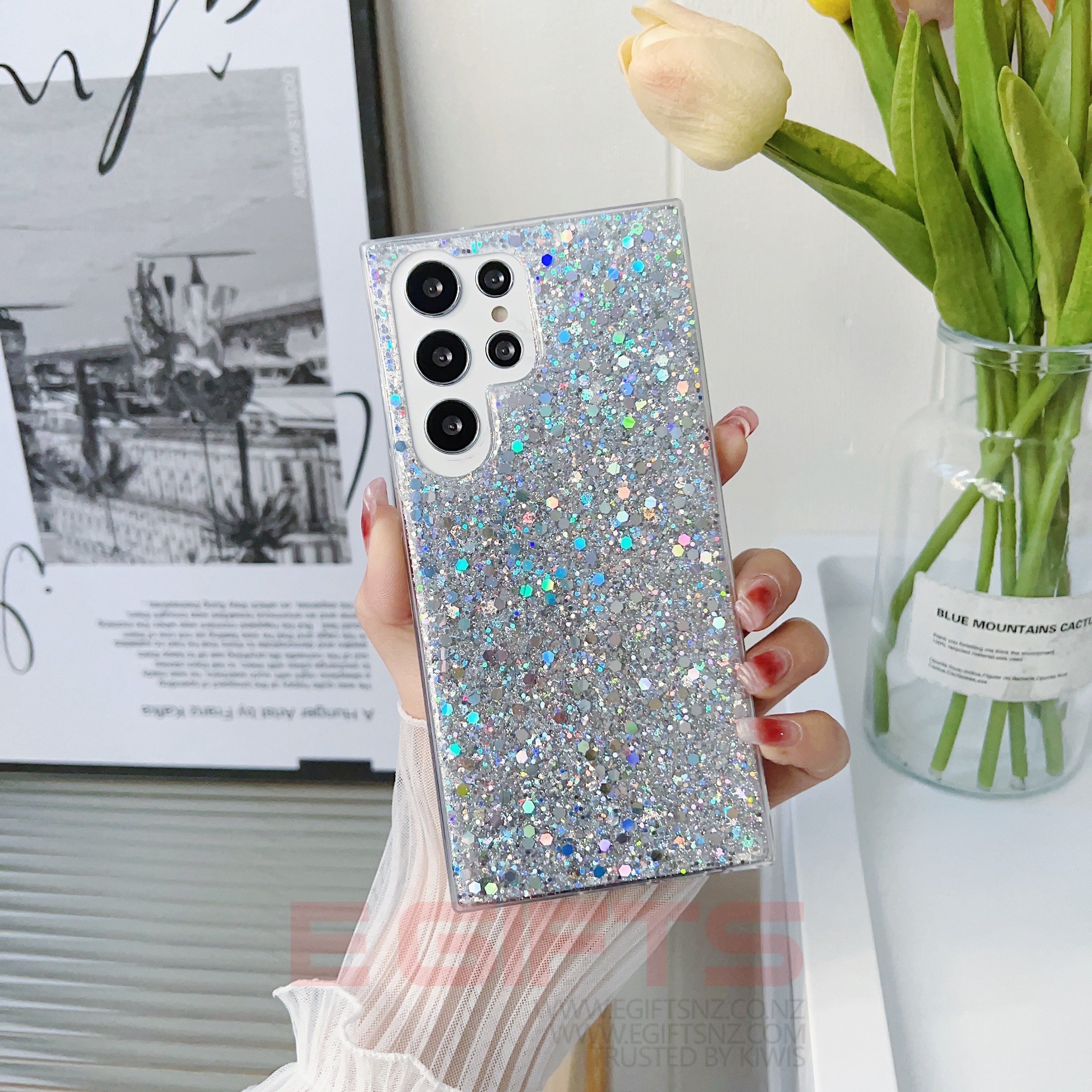 Samsung S22 Ultra Tough Bling Glitter Case - Image 9