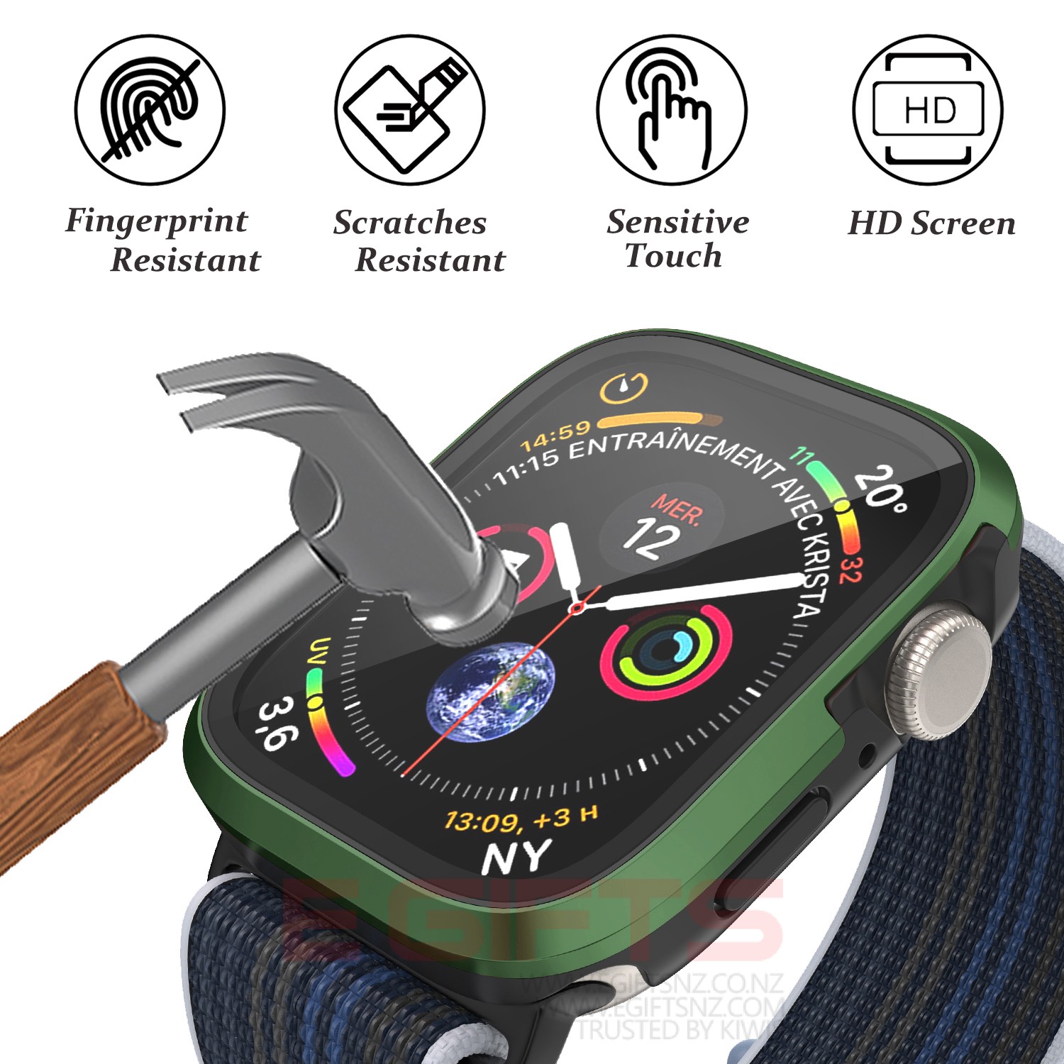 Apple Watch iWatch Ultra 1,2,3 49mm Metal Case With Screen Guard - Image 8