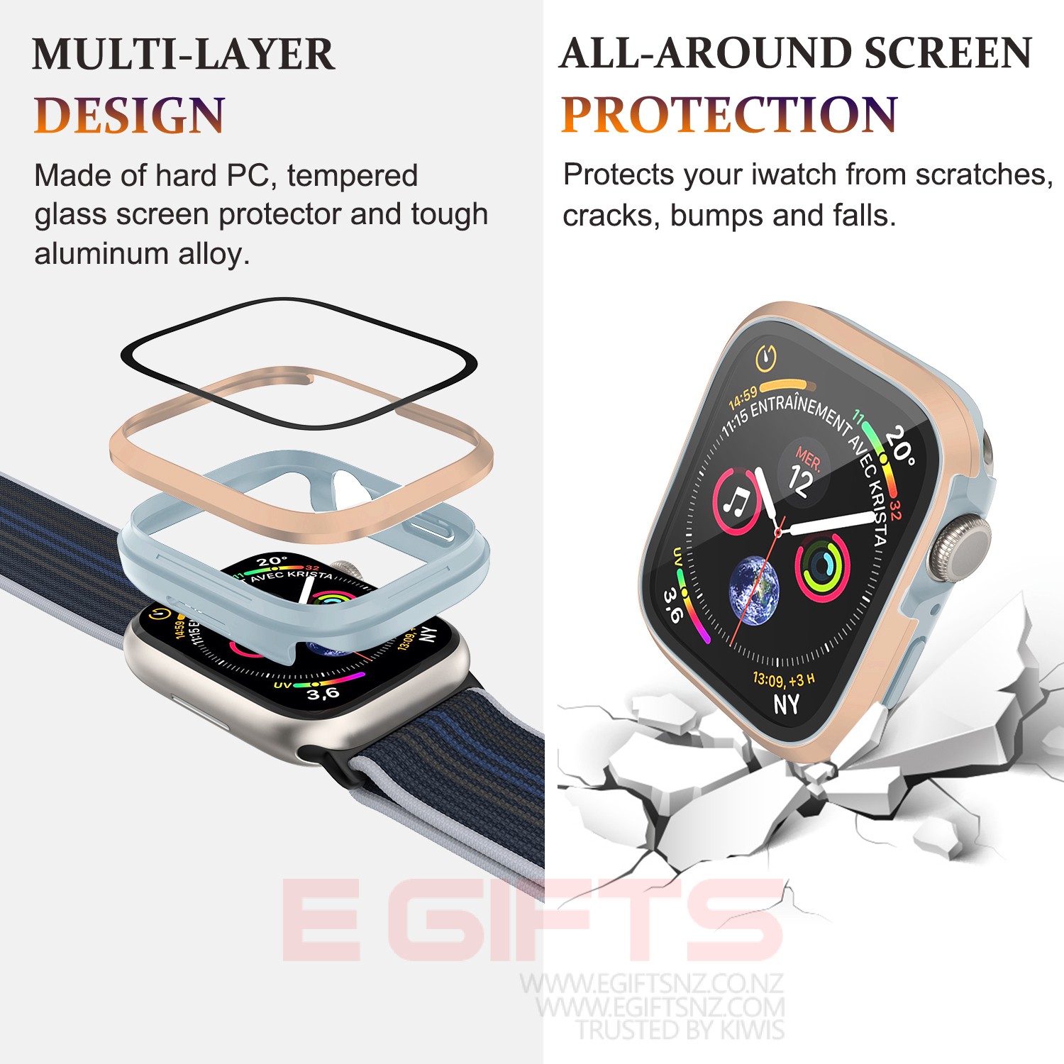 Apple Watch iWatch Ultra 1,2,3 49mm Metal Case With Screen Guard - Image 7