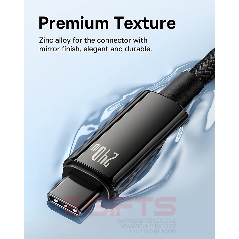 Baseus Zinc Alloy USB C 240W PD 3.1 5A QC 4.0 Fast Charging Cable - Image 5