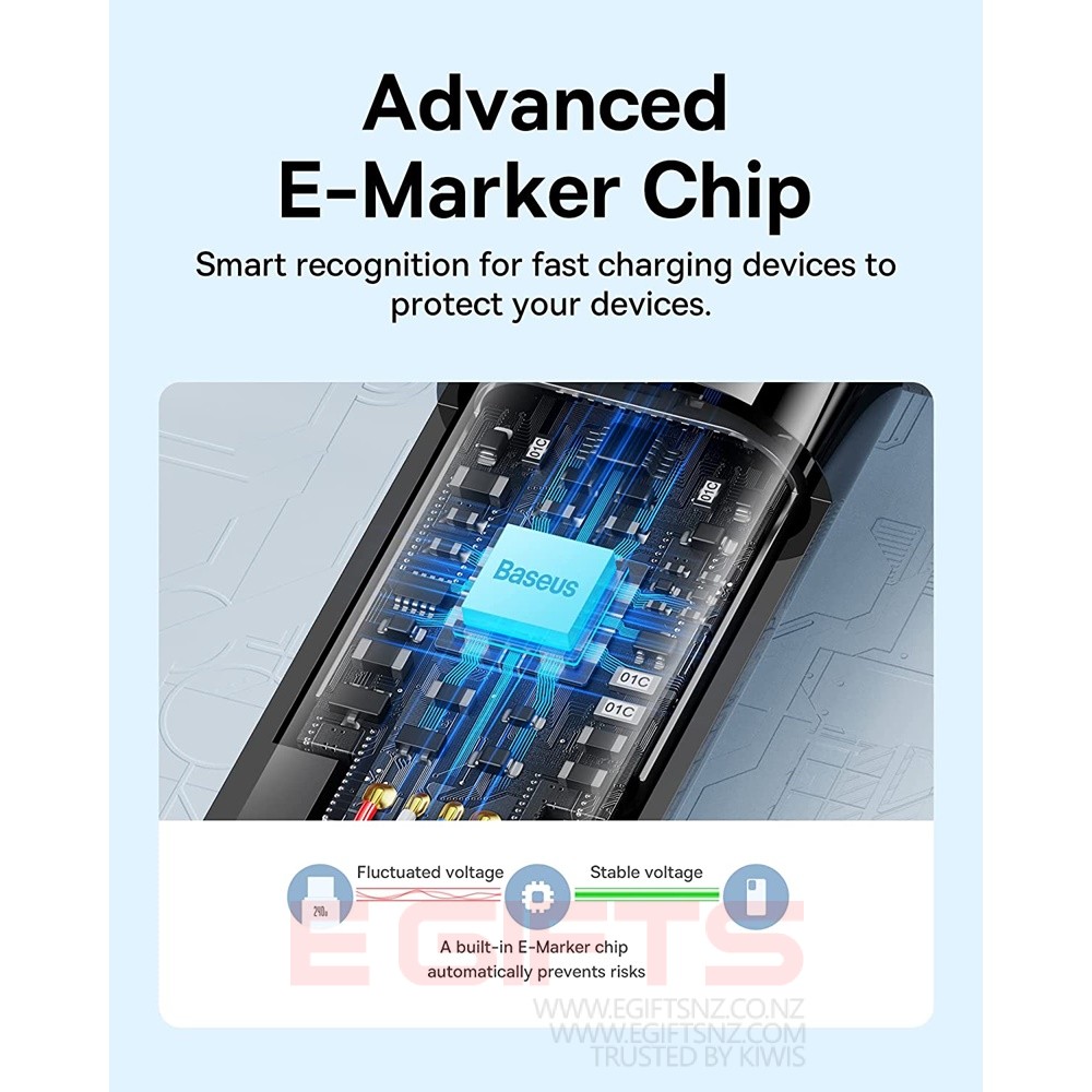 Baseus Zinc Alloy USB C 240W PD 3.1 5A QC 4.0 Fast Charging Cable - Image 7