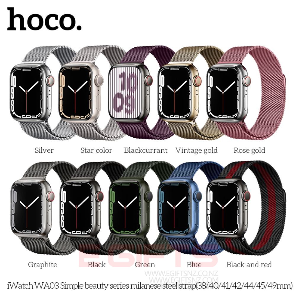 HOCO Apple iWatch Strap 42-49mm Milanese Steel Band Loop - Image 2