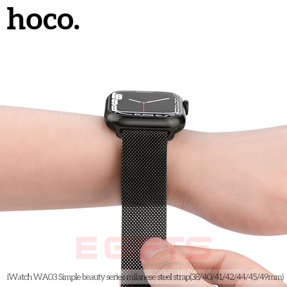 HOCO Apple iWatch Strap 42-49mm Milanese Steel Band Loop - Image 16