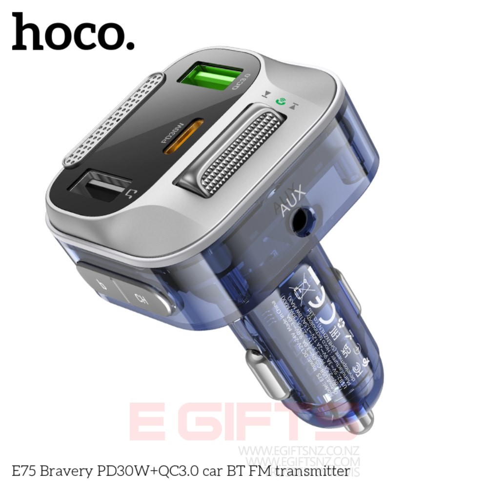 HOCO E75 PD30W Quick Charge 4.0 FM BLUETOOTH TRANSIMITTOR - Image 11