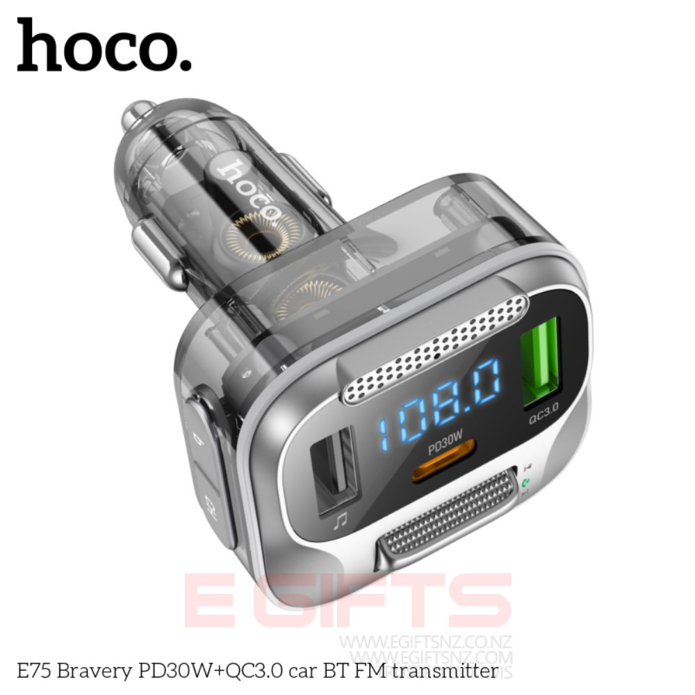 HOCO E75 PD30W Quick Charge 4.0 FM BLUETOOTH TRANSIMITTOR - Image 10