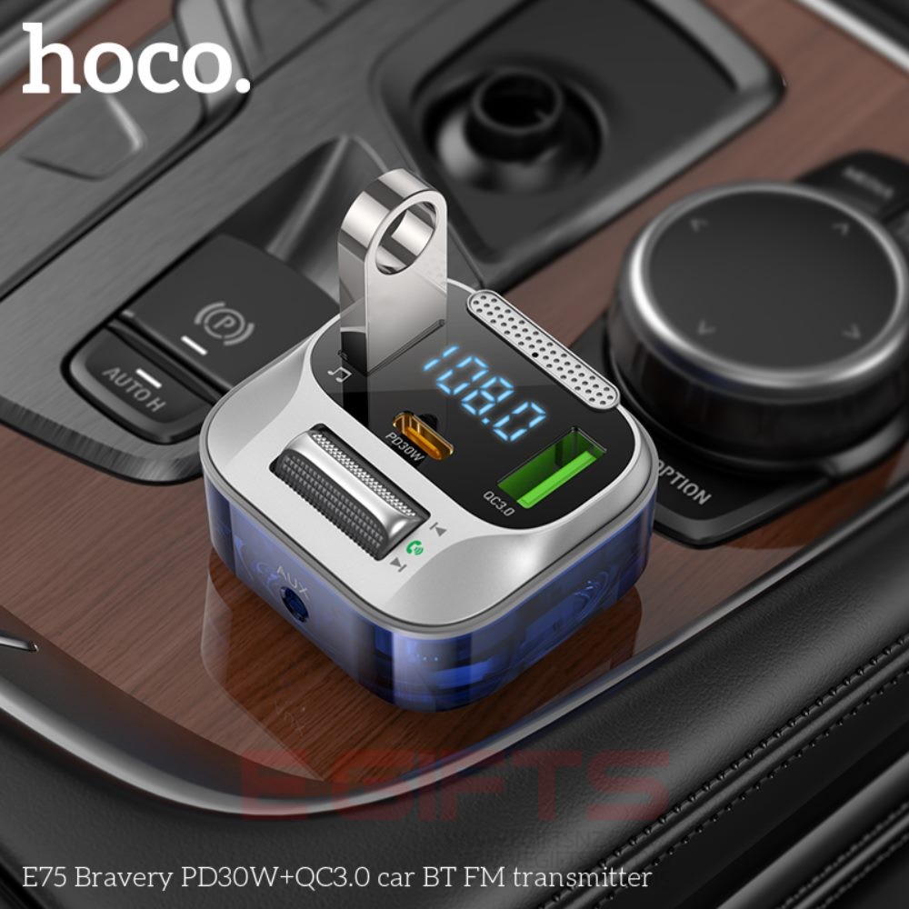 HOCO E75 PD30W Quick Charge 4.0 FM BLUETOOTH TRANSIMITTOR - Image 8