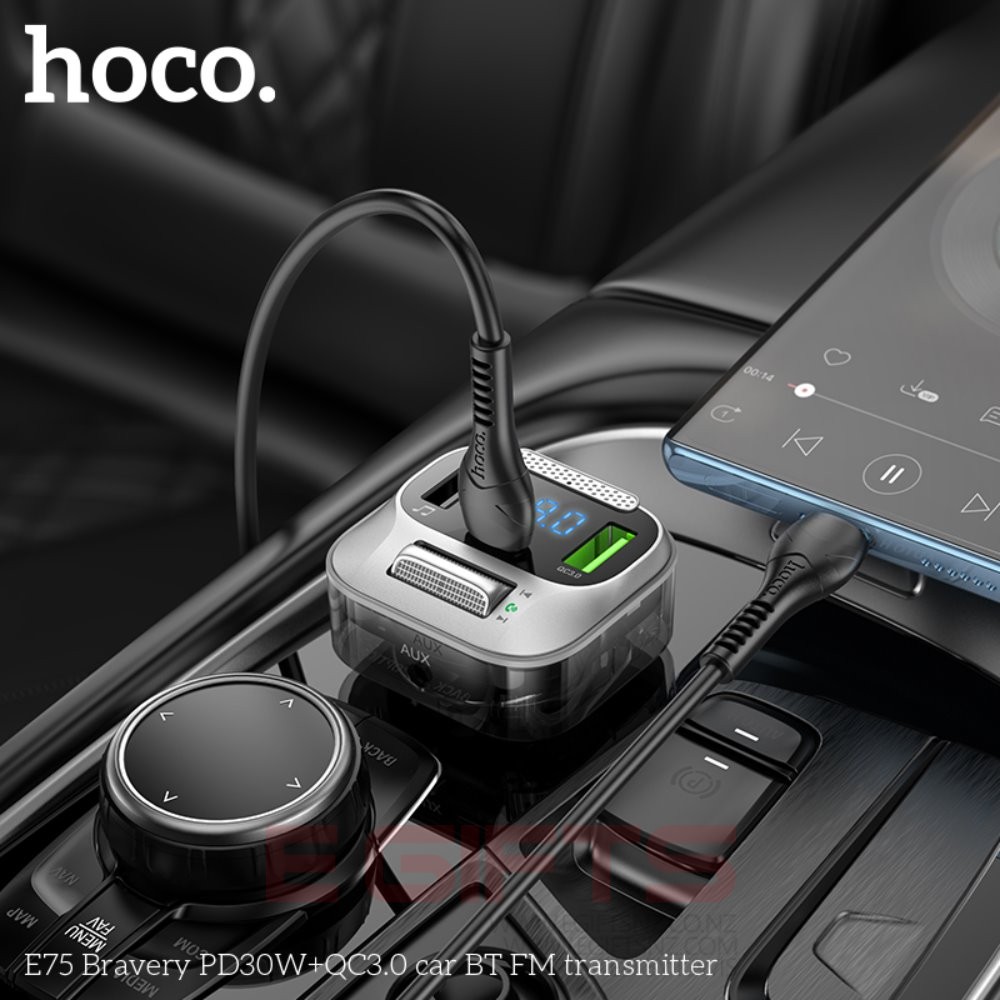 HOCO E75 PD30W Quick Charge 4.0 FM BLUETOOTH TRANSIMITTOR - Image 7