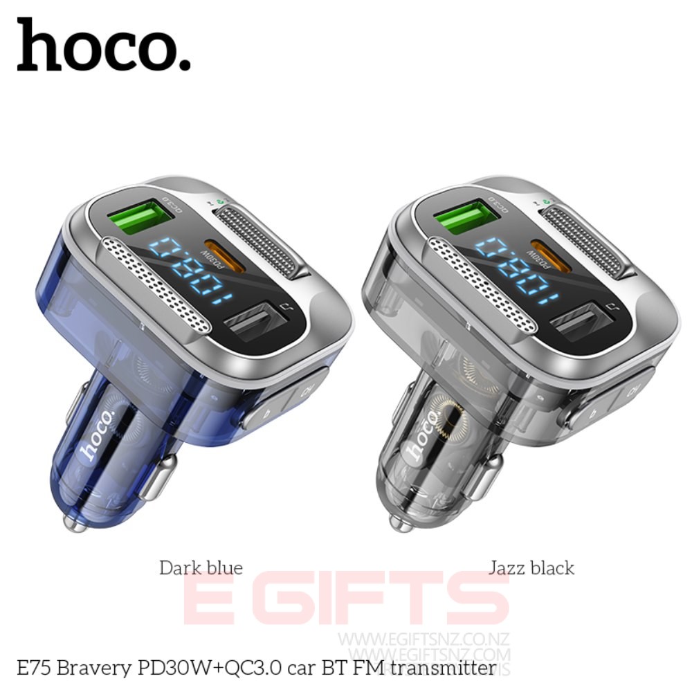HOCO E75 PD30W Quick Charge 4.0 FM BLUETOOTH TRANSIMITTOR - Image 3