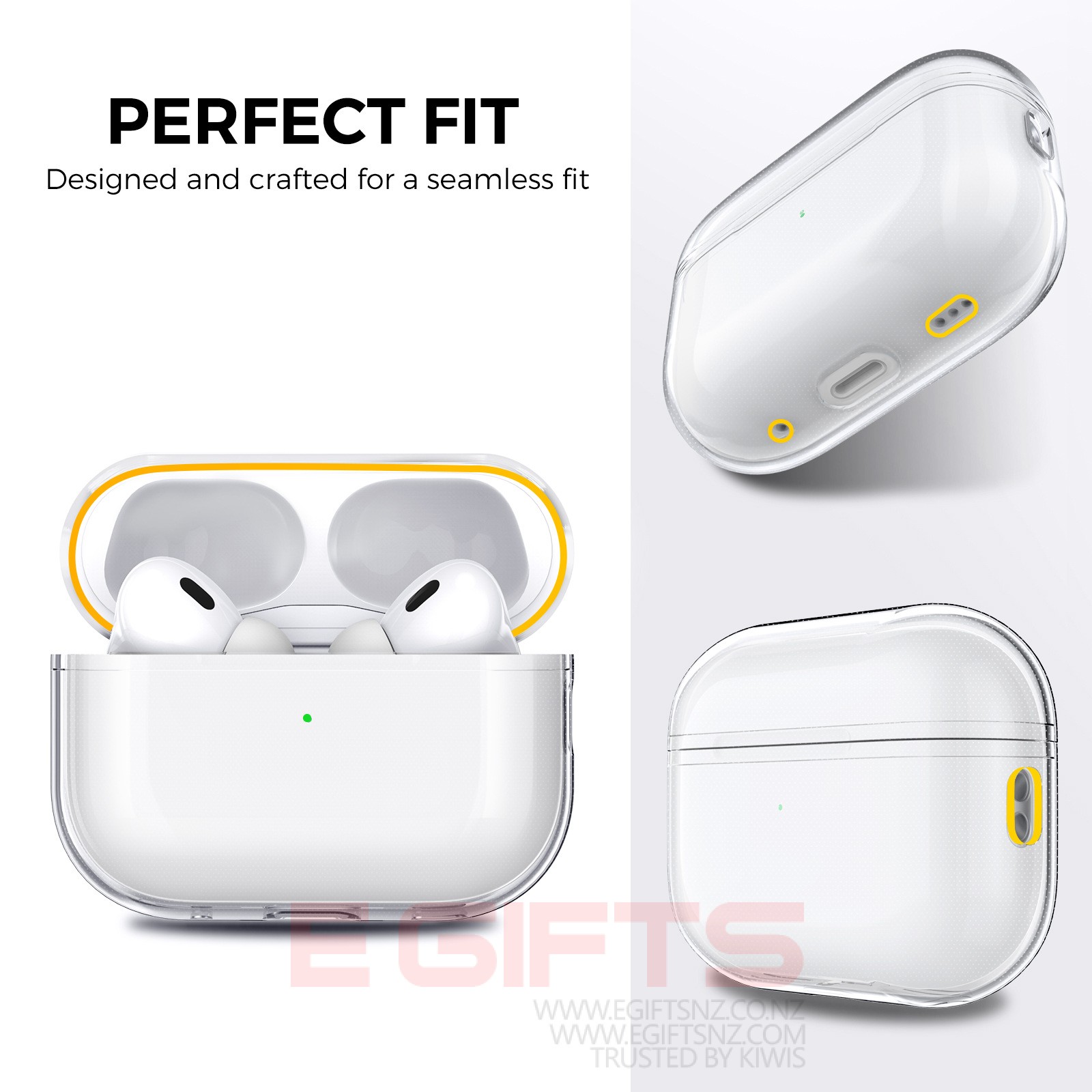 Ahastyle Air pods pro 2 Clear Hard Case - Image 3