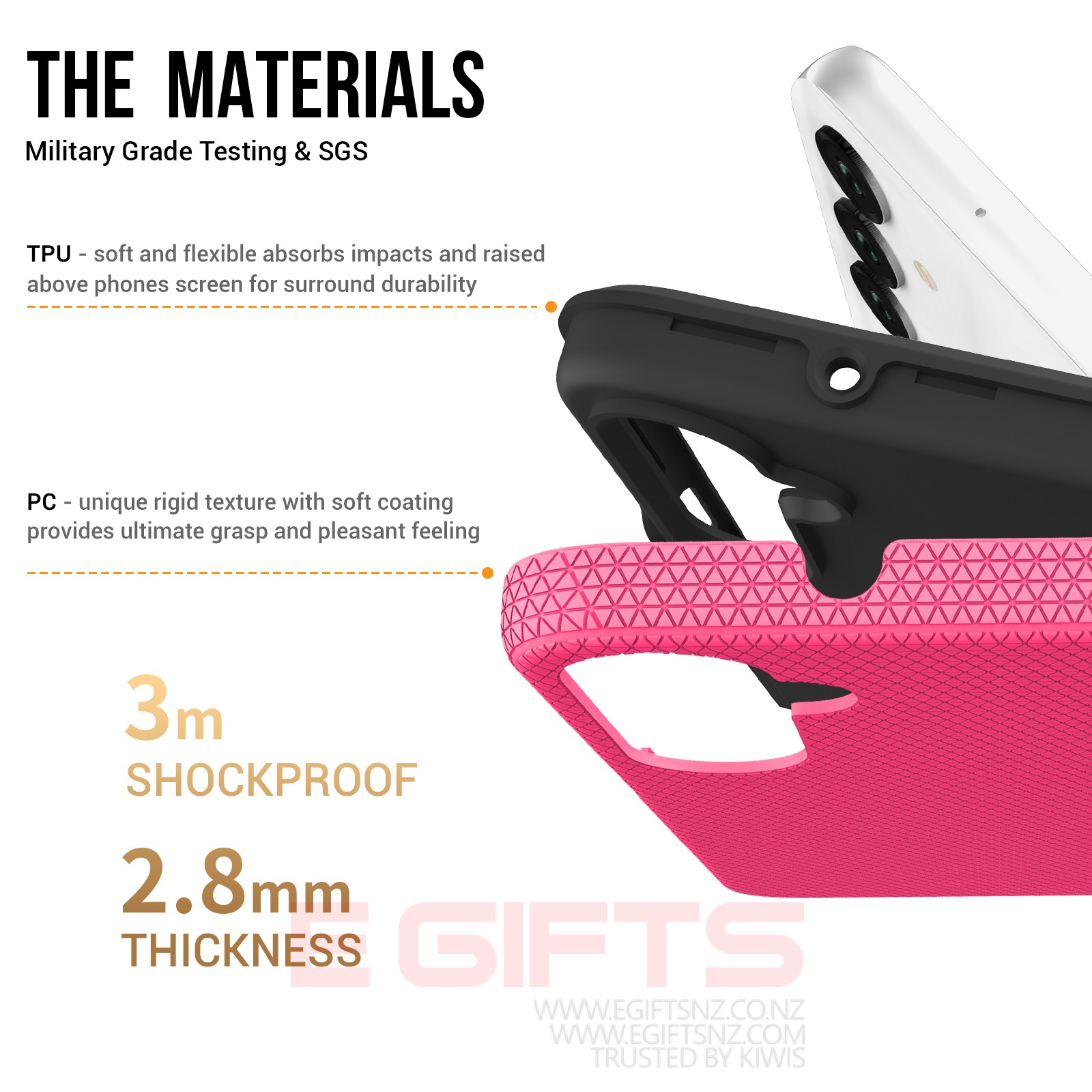 Samsung A34 Protective Military Grade Triangle Case - Image 4