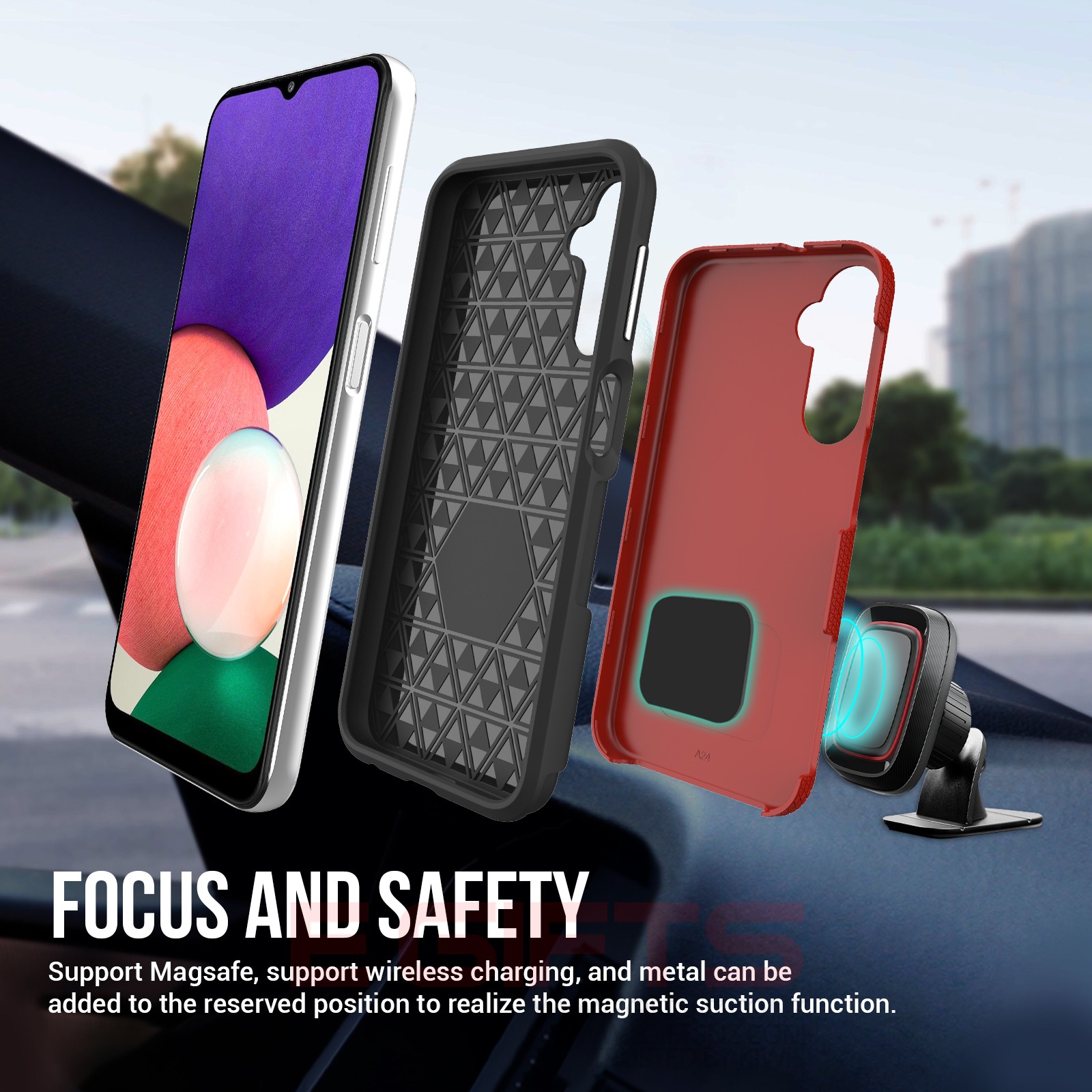 Samsung A34 Protective Military Grade Triangle Case - Image 3