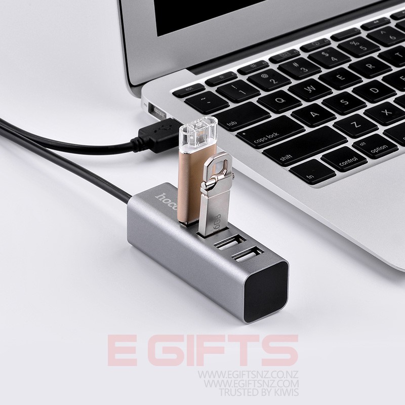 Hoco Four USB 2.0 ports hub charging and data transfer HB1 - Image 4