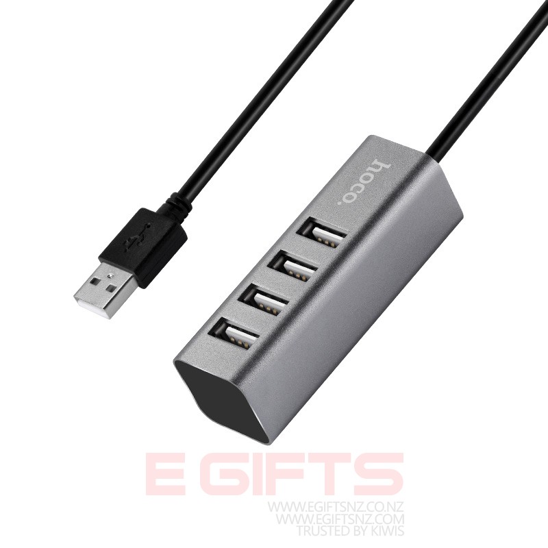 Hoco Four USB 2.0 ports hub charging and data transfer HB1 - Image 3