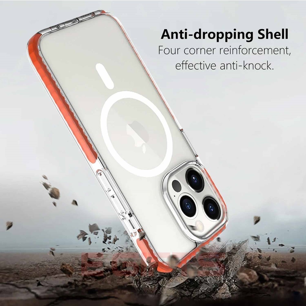 iPhone 13 Pro Magsafe Tough clear case colour frame - Image 3