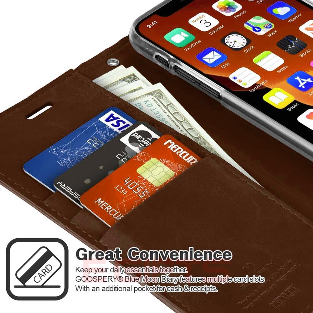 iPhone 15 Plus Mercury Goospery Blue Moon Wallet Case - Image 3