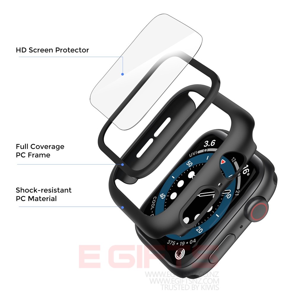 Ahastyle iWatch Gen 45mm Tempered Glass Screen Protector Case - Image 3