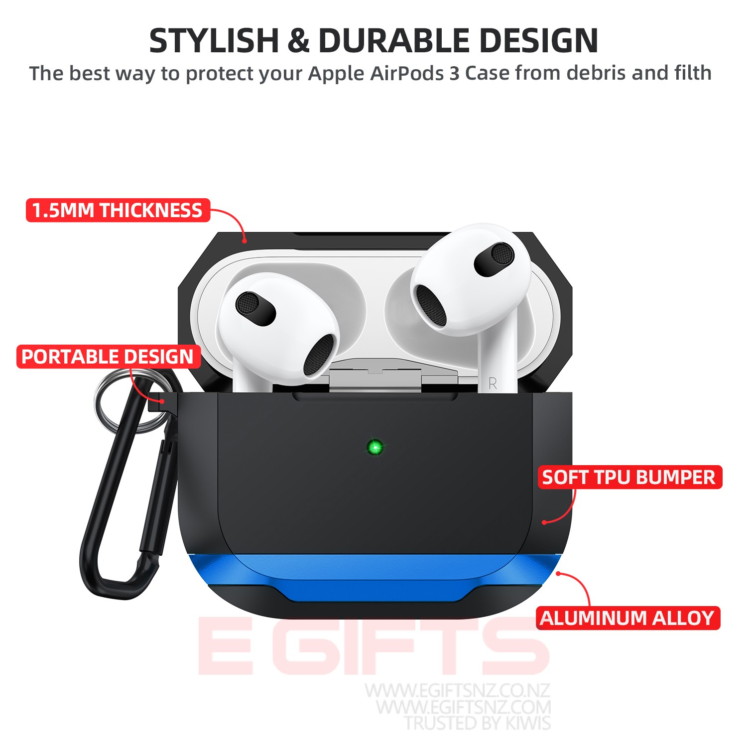 Apple Airpods 3 Metal Tough Case - Image 3