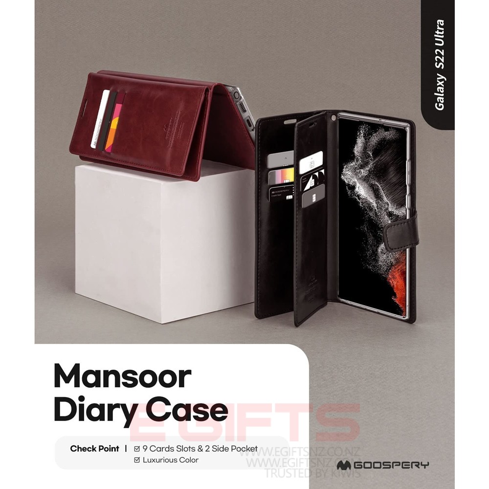 Samsung S22 Ultra Mercury Goospery Mansoor Wallet Case - Image 5