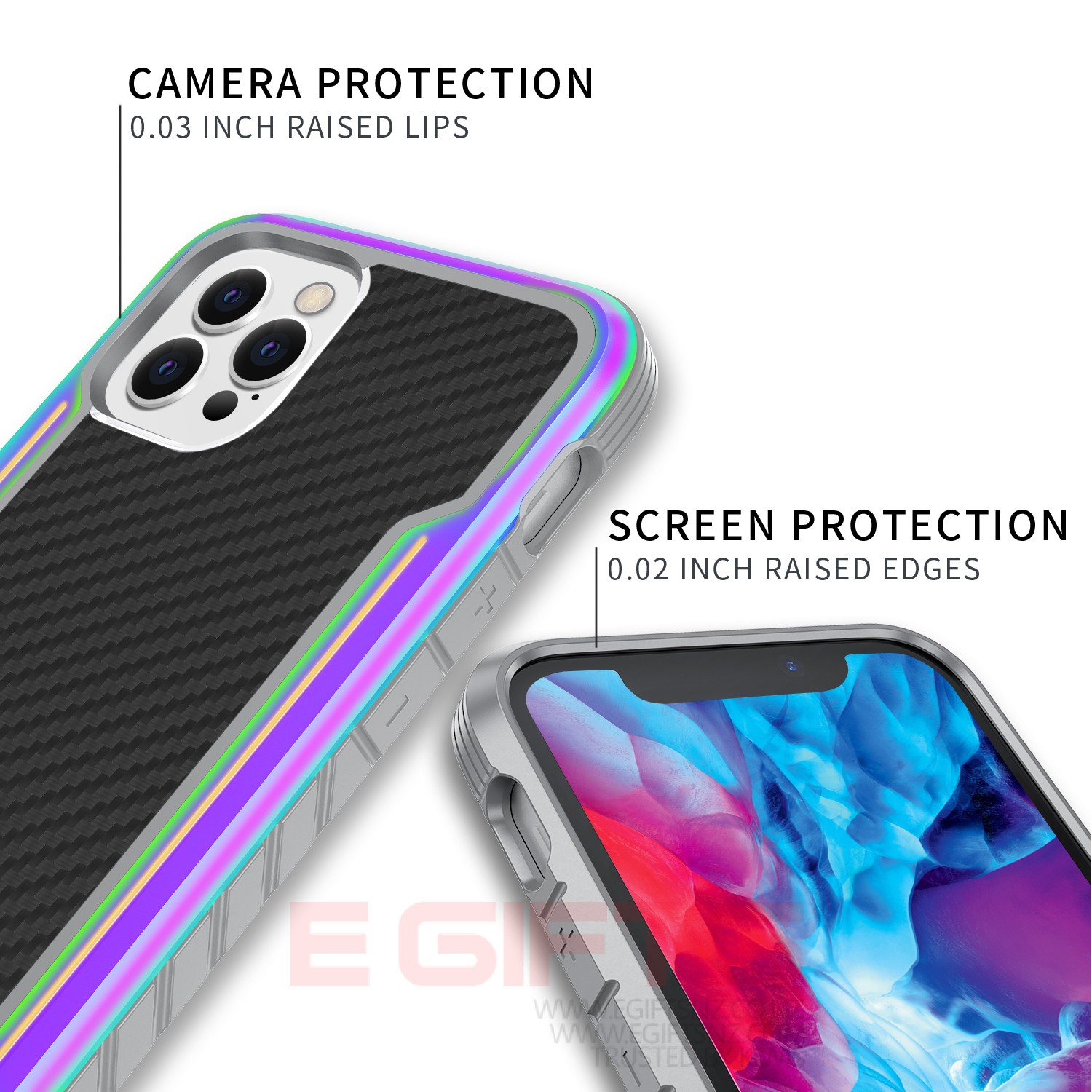 iPhone 13 Pro Metal Black Tough Case - Image 2