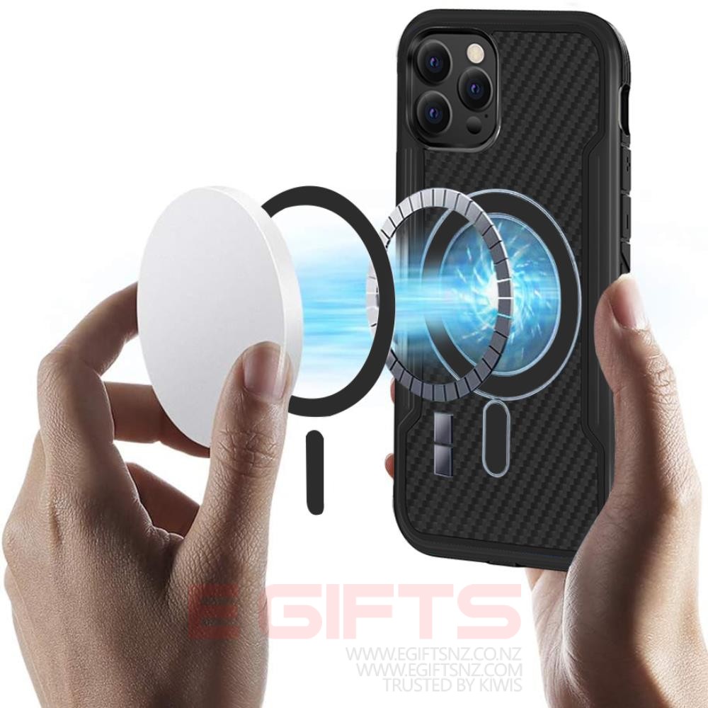 iPhone 13 Pro Max Metal Black Magsafe Tough Case - Image 10