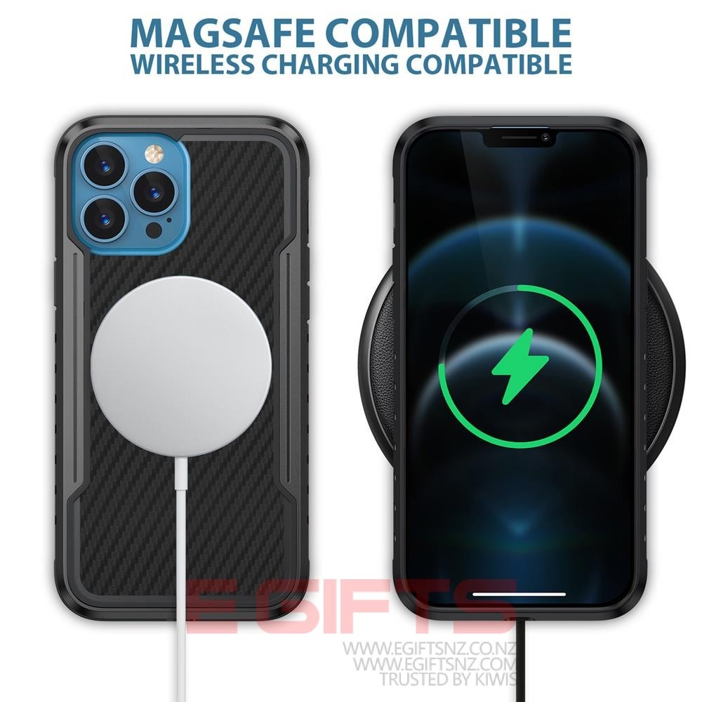 iPhone 13 Pro Max Metal Black Magsafe Tough Case - Image 9