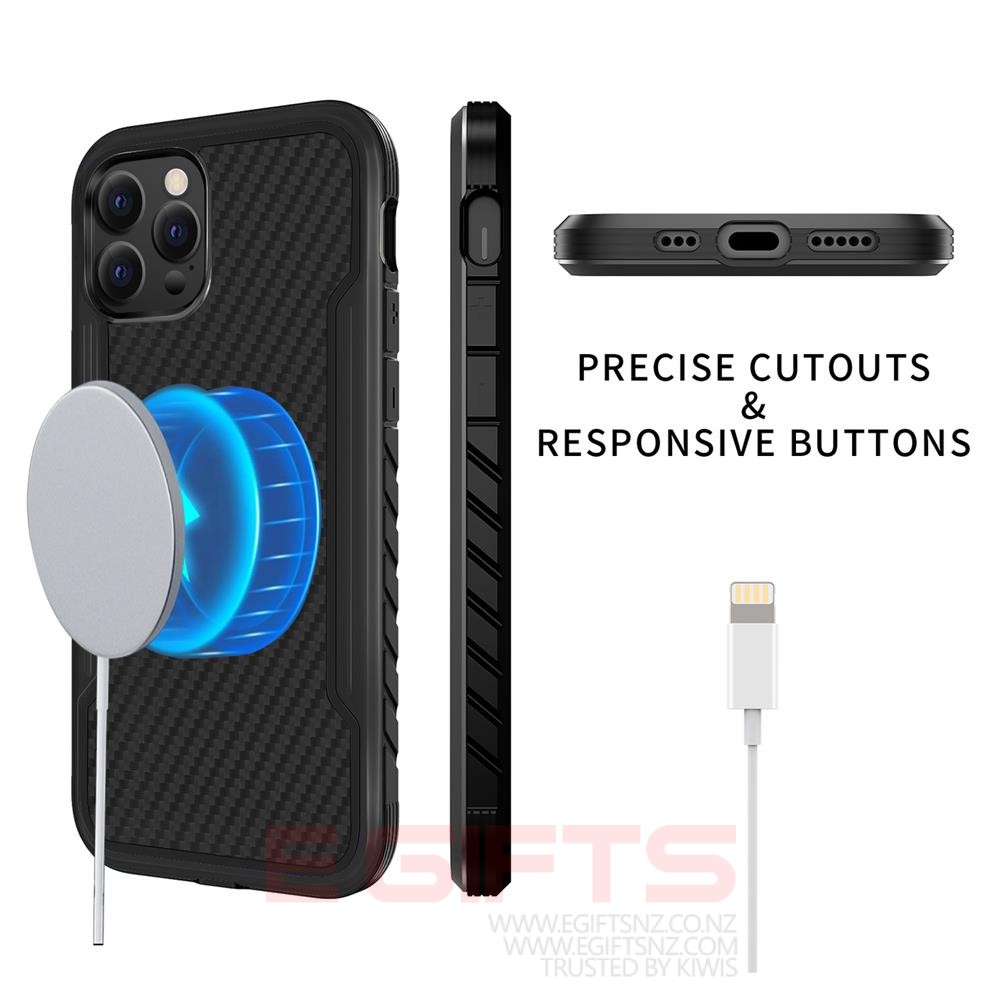 iPhone 13 Pro Max Metal Black Magsafe Tough Case - Image 11