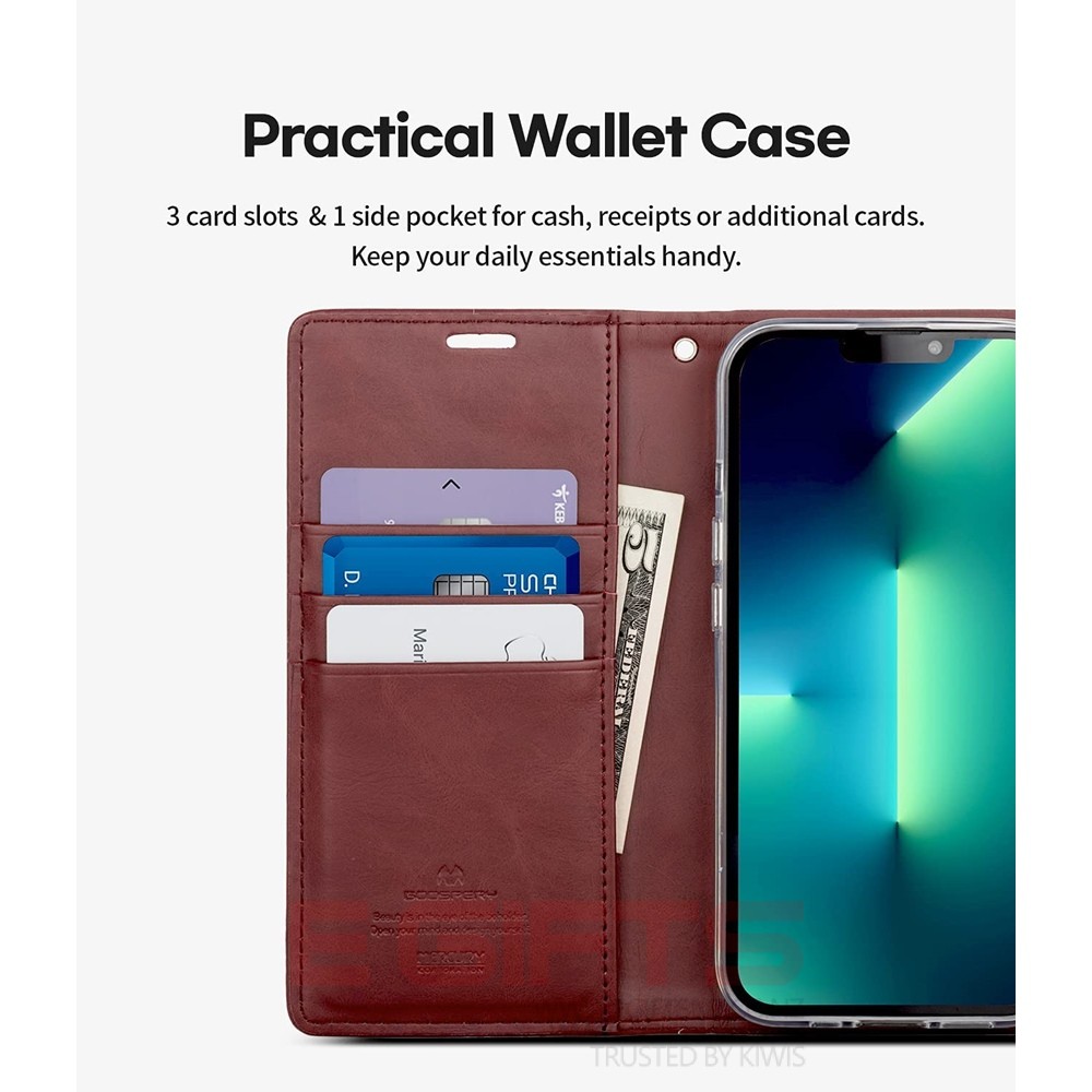 iPhone 13/14 Mercury Goospery Blue Moon Wallet Case - Image 7