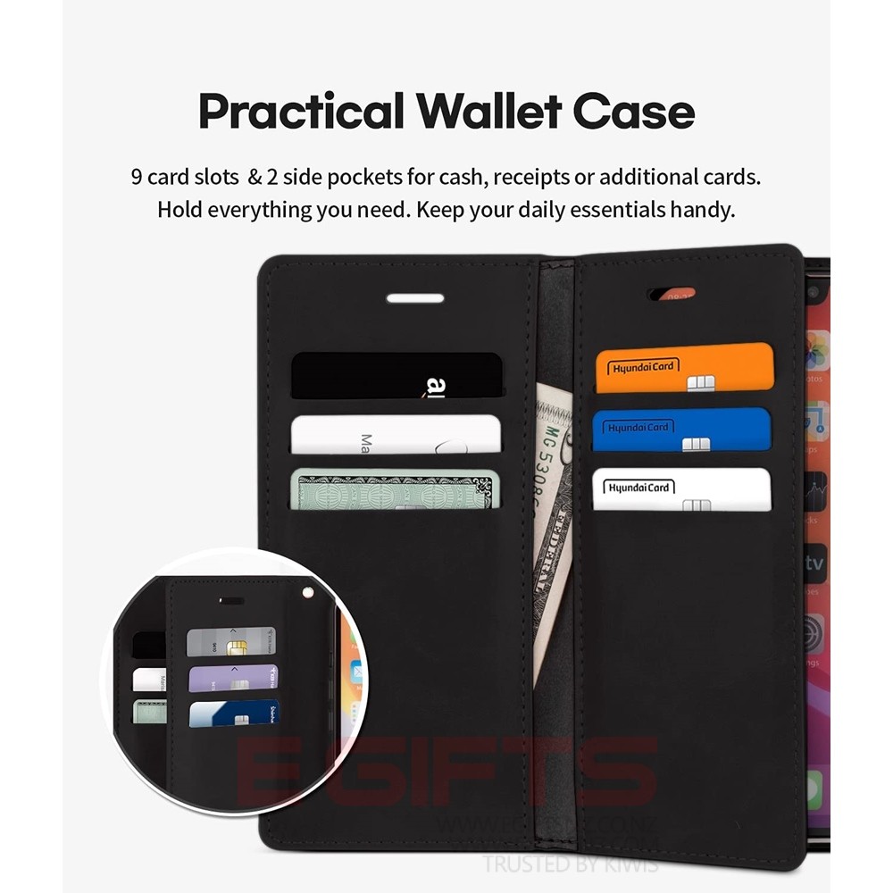 iPhone 13/14 Mercury Goospery Blue Moon Wallet Case - Image 8