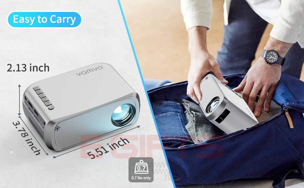 Portable VF290 WiFi 1080P Full HD Outdoor Movie Projector - Image 11