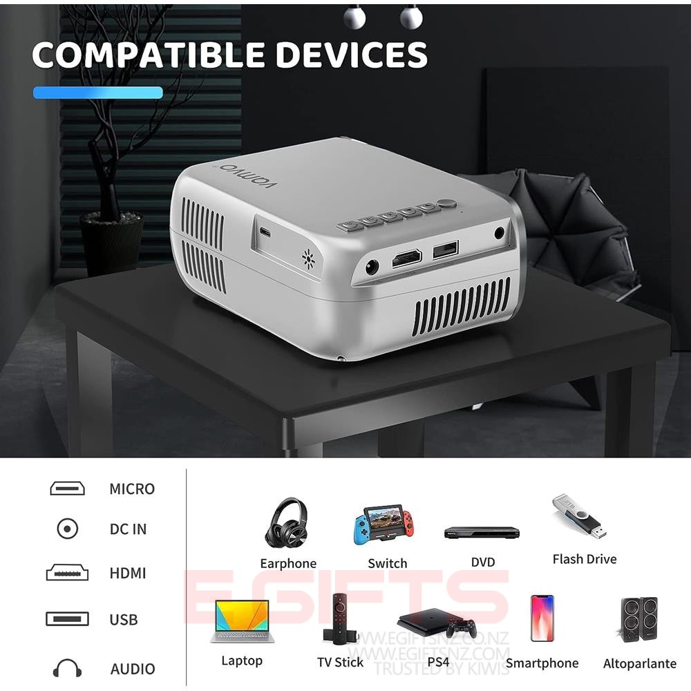 Portable VF290 WiFi 1080P Full HD Outdoor Movie Projector - Image 10