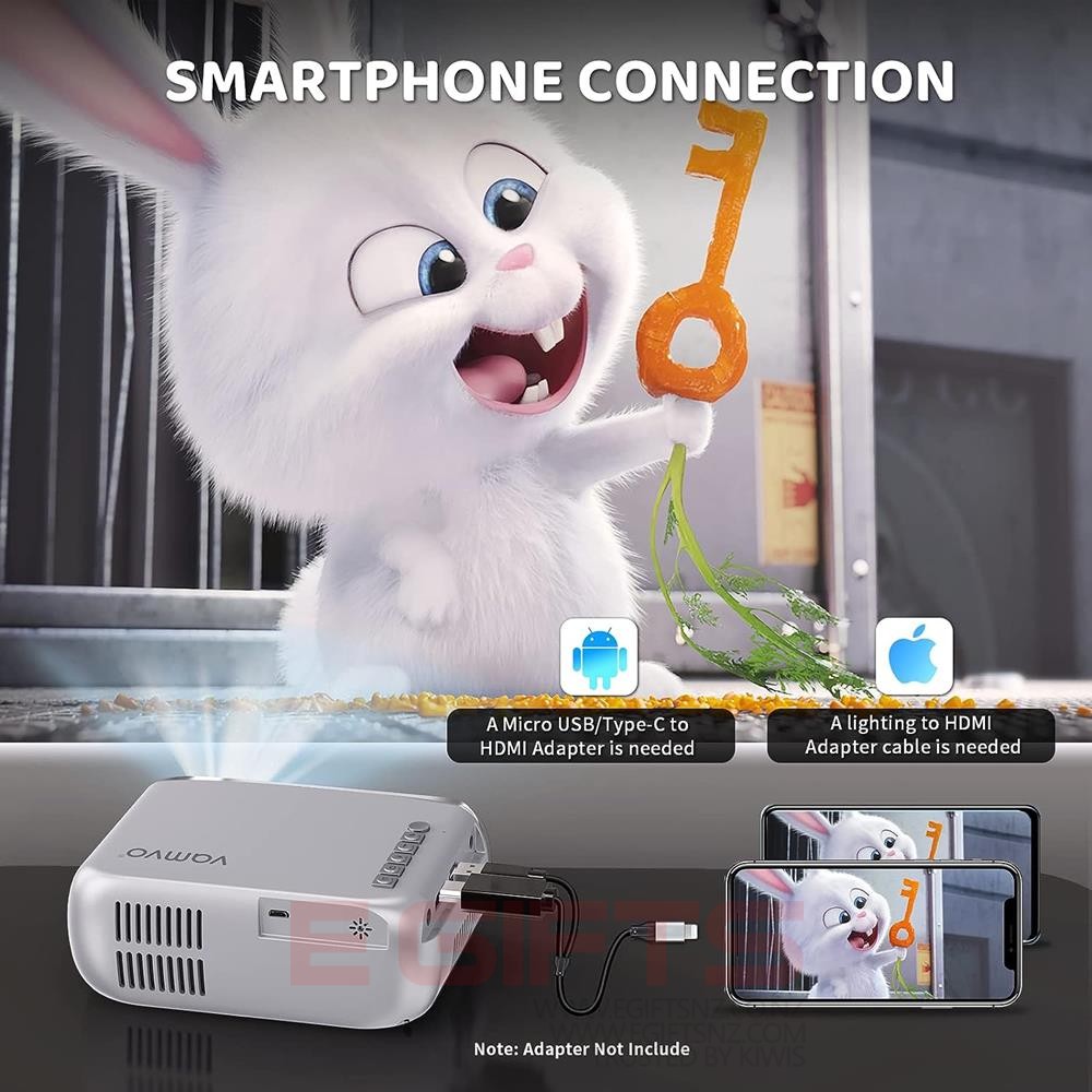 Portable VF290 WiFi 1080P Full HD Outdoor Movie Projector - Image 8