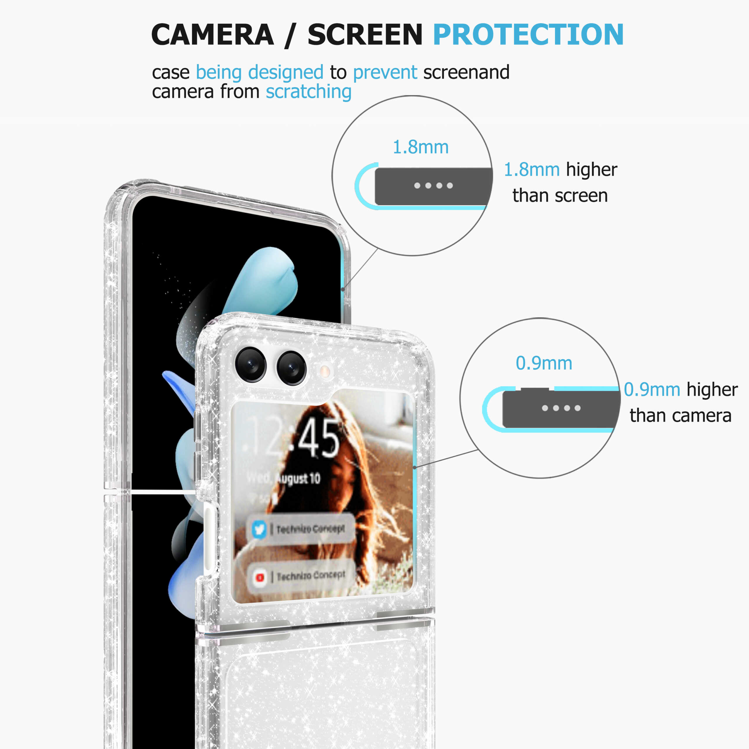 Samsung Galaxy Z Flip 6 / Flip 7 FE Magsafe Tough Clear Case - Image 4