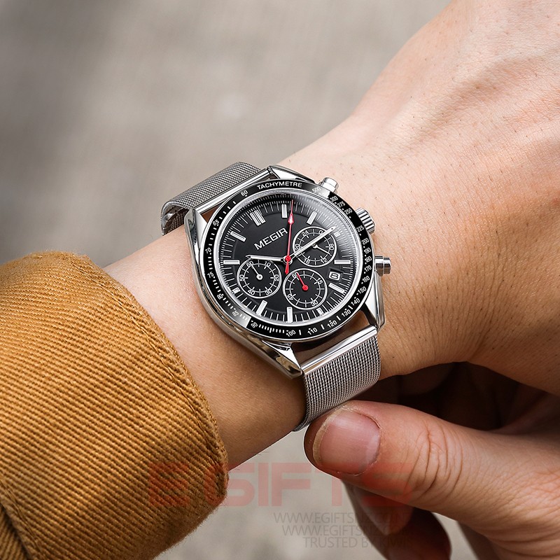 MEGIR Analogue Chronograph Luminous Sport Wrist Watch 8105G - Image 7